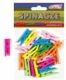 Spinacze drewniane kolorowe 3cm 25szt
