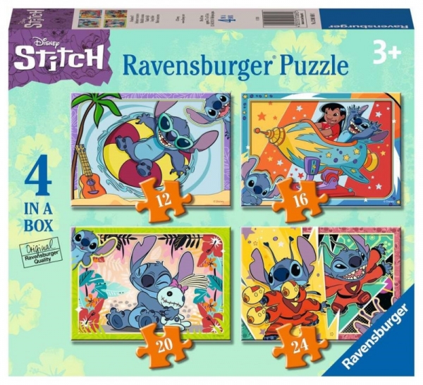 Ravensburger, Puzzle 4w1: Disney Stitch (12001069)