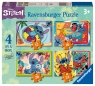 Ravensburger, Puzzle 4w1: Disney Stitch (12001069) Wiek: 3+