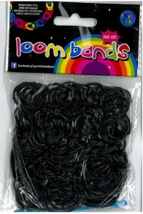 GUMKI LOOM BANDS 300 SZT CZARNE