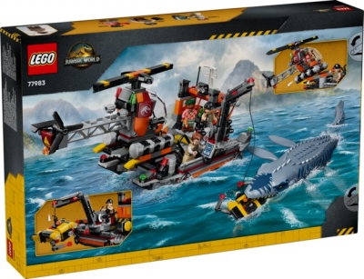 <img src='https://webimage.pl/pics/692/2/d5702018062692.jpg' style='height:440px' /> LEGO Jurassic World atak mozazaura na łódź 77983