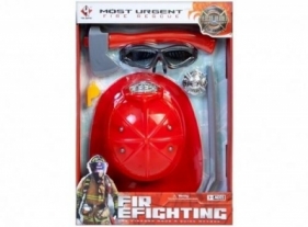 Zestaw strażacki z kaskiem