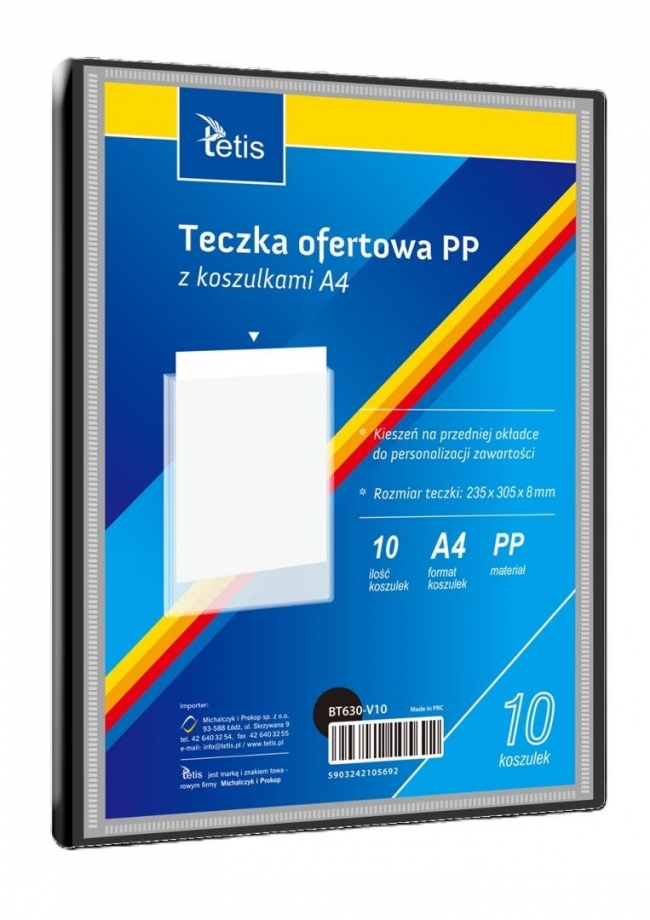 Teczka ofertowa A4 PP + 10 koszulek czarna