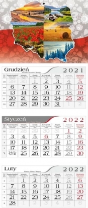Kalendarz 2022 Trójdzielny Polska CRUX