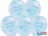 Balon gumowy Partydeco gumowy niebieski mam już roczek 30 cm/6 sztuk niebieski 300 mm (SB14P-221-011-6)