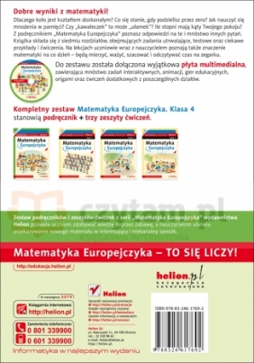 Matematyka Europejczyka 4 Podręcznik z płytą CD - Borzyszkowska Jolanta, Stolarska Maria