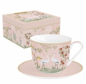 Filiżanka porcelanowa ze spodkiem Magiczny ogród