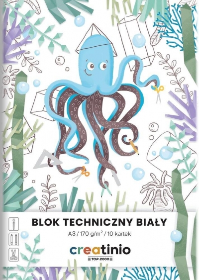 Blok techniczny biały A3/10K Creatinio (10szt)