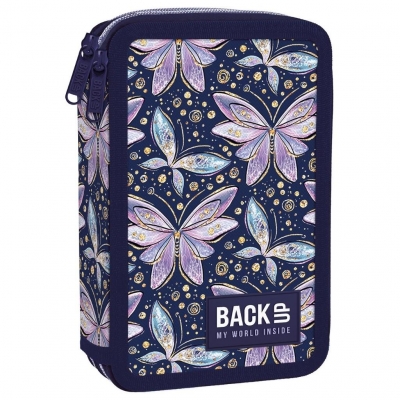 Piórnik podwójny BackUp z wyposażeniem - Wróżki (PB7DW04)