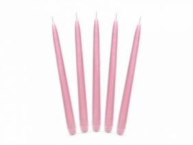 Świeca Partydeco stożkowa matowa, j. różowy, 24cm (1 op. / 10 szt.) - jasny zielony (SKMAT-081)