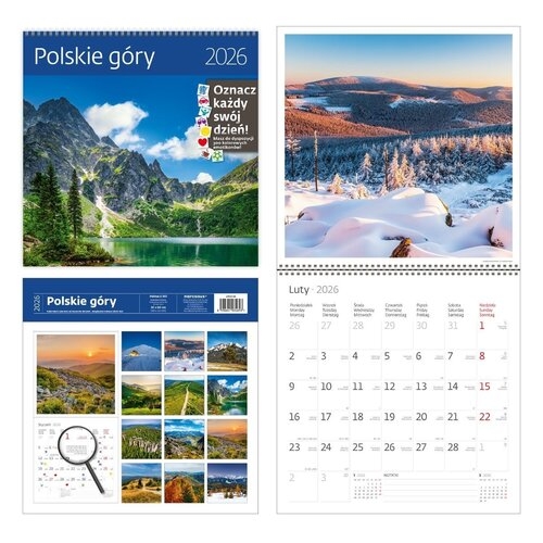 Kalendarz 2026 30x30 Polskie góry