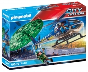 Playmobil City Action: Policyjny śmigłowiec - Ucieczka ze spadochronem (70569)