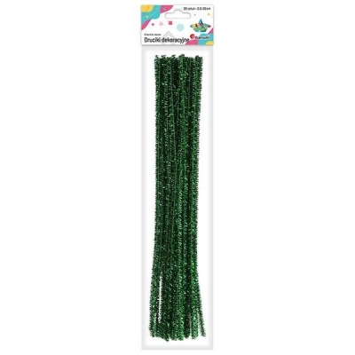 Druciki metalizowane zielone 30szt
