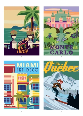 Art therapy. Kolorowanka antystresowa. Plakaty vintage. 40 plansz do kolorowania - Opracowanie zbiorowe