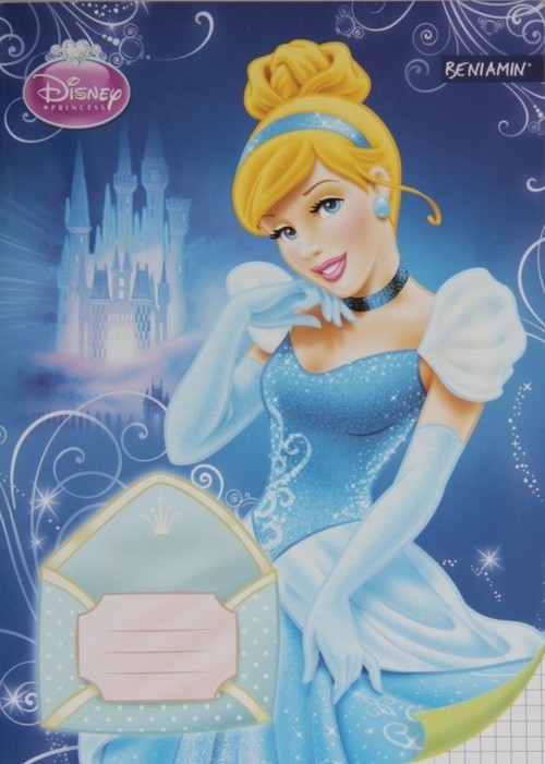Zeszyt A5 Disney Księżniczki w kratkę 16 kartek Kopciuszek