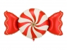 Balon foliowy Cukierek beżowo-czerwony 113x54cm