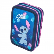 Coolpack, Piórnik potrójny z wyposażeniem Jumper 3 Disney Blue - Stitch (F067780)