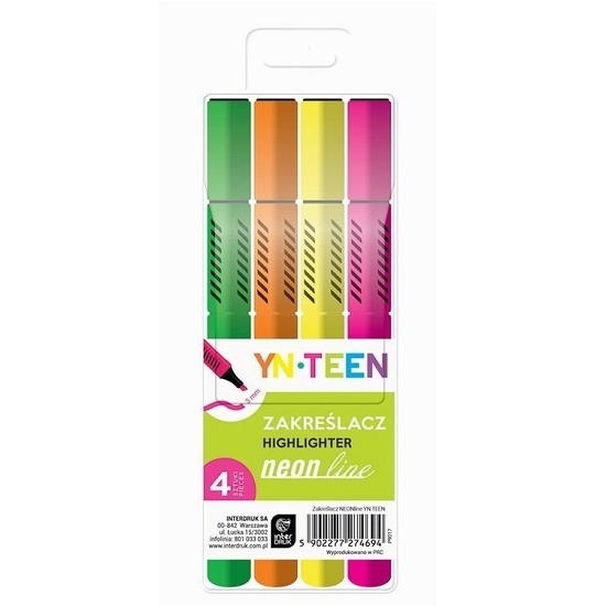 Zakreślacze Neoline YN Teen, 4 kolory (433567)