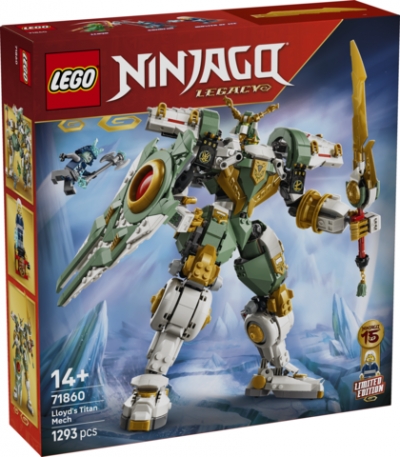 <img src='https://webimage.pl/pics/694/5/d5702018055694.jpg' style='height:440px' /> LEGO Ninjago Tytanowy Mech Lloyda 15 Rocznica 71860