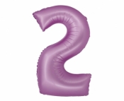 Balon foliowy Smart cyfra 2 lawendowy matowy 76cm