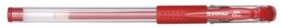 Długopis żelowy Donau przeźroczysty czerwony 0,5mm (734200104)