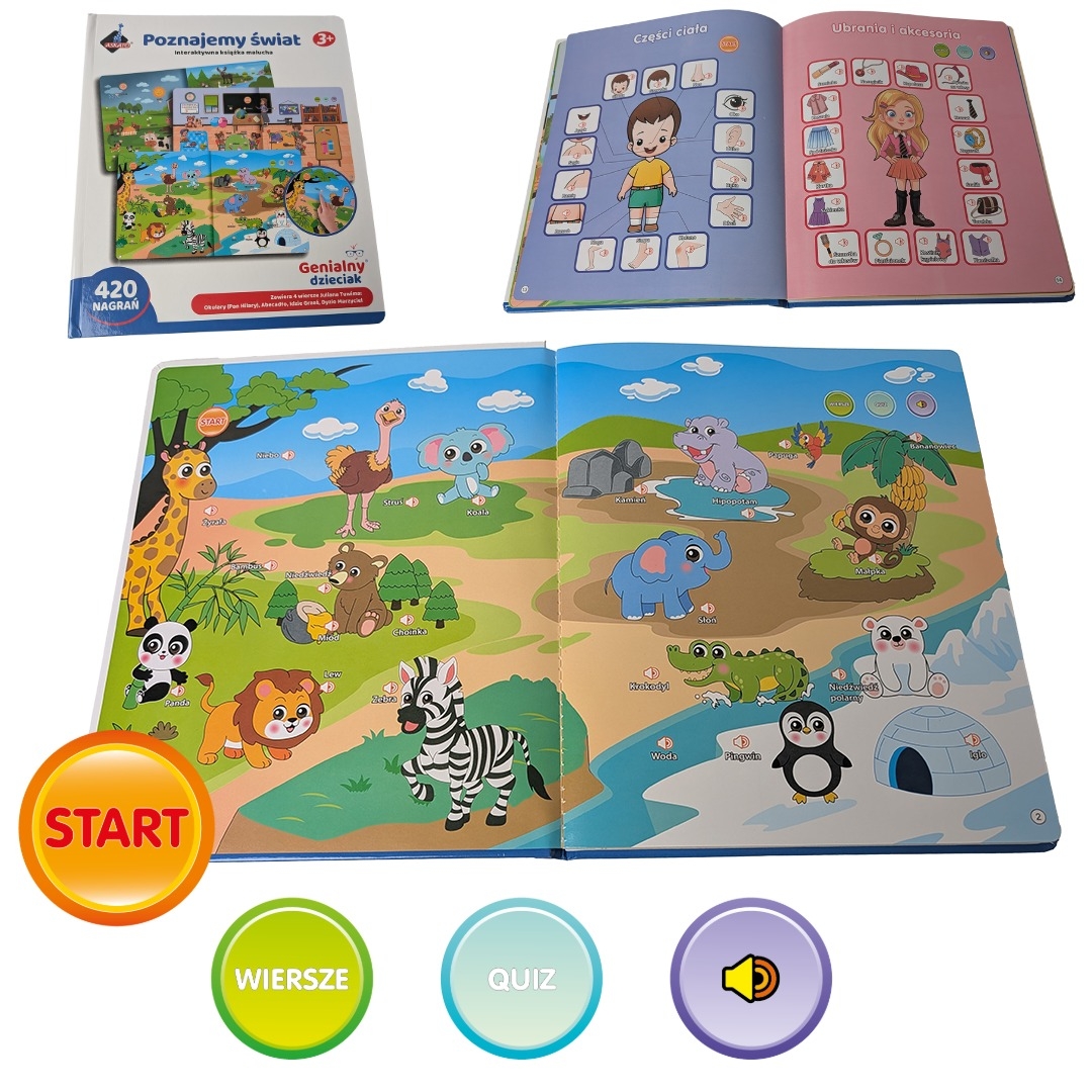 Genialny Dzieciak, Interaktywna książeczka - Poznajemy świat