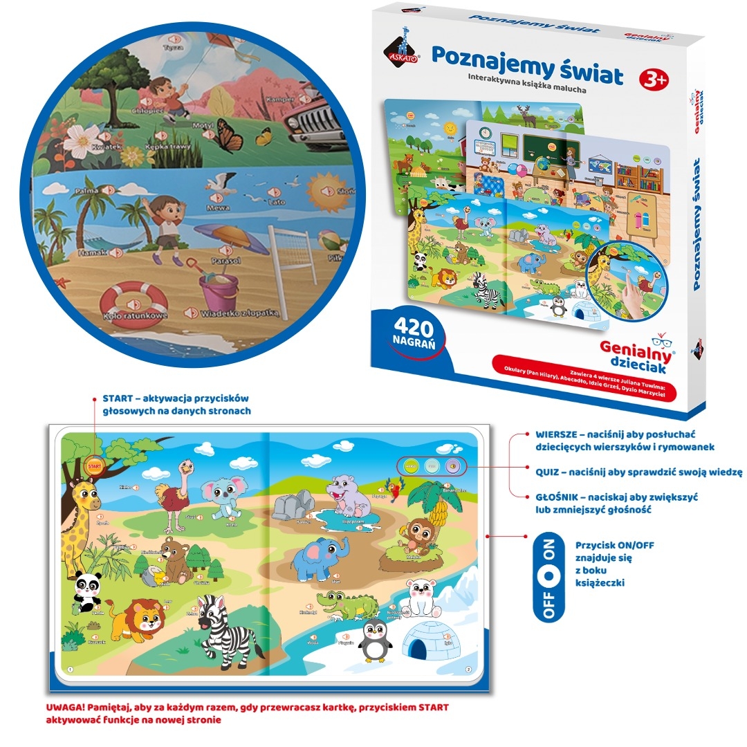 Genialny Dzieciak, Interaktywna książeczka - Poznajemy świat