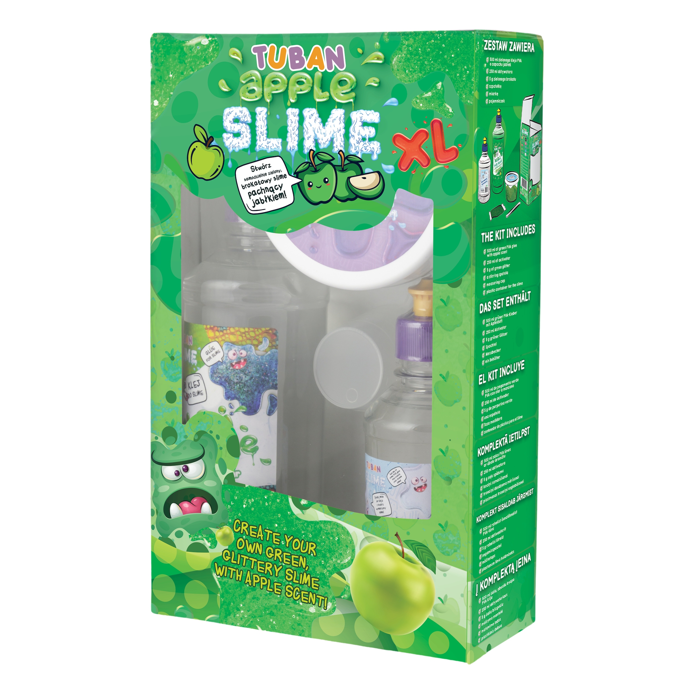 Tuban Slime, Zestaw Super Slime XL - Jabłko (TU3169)