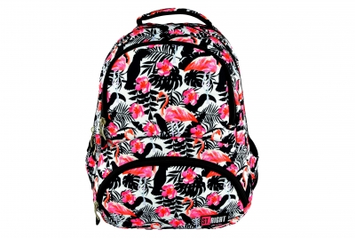 Plecak szkolny Stright Flamingo pink & black BP-07