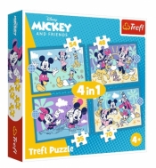 Puzzle 4w1 Zabawne zdarzenia Myszki Miki
