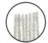 Druciki pluszowe srebrne 6mmx30cm 40szt