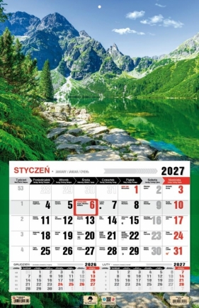 Kalendarz 2027 jednodzielny 3XL - Tatry
