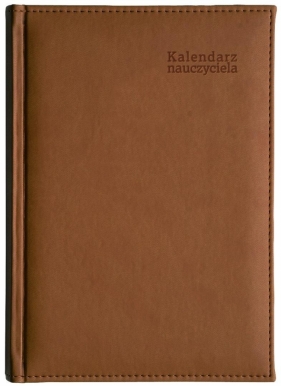 Kalendarz naucz. 2025/2026 B5 tyg. Vivella brązowy