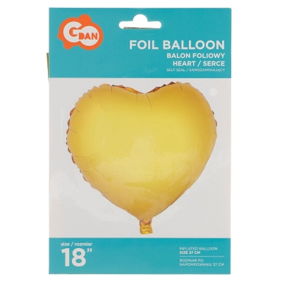 Balon foliowy Godan serce złote 18cal (FG-S36ZL)