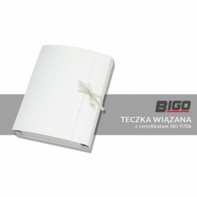 Teczka kartonowa wiązana Bigo kolor: biały 300 g 32 x 23 cm (0994)