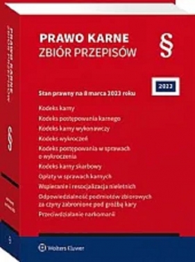 Prawo karne Zbiór przepisów