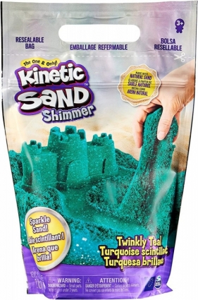 Piasek kinetyczny Kinetic Sand turkusowy z brokatem (6060801)