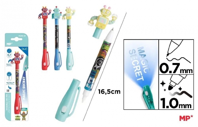 Długopis szpiegowski UV 0.7/1.0mm Roboty MIX