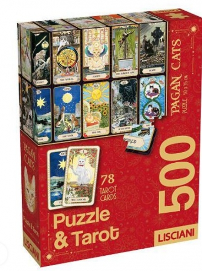 <img src='https://webimage.pl/pics/697/0/d8008324120697.jpg' style='height:440px' /> LISCIANI PUZZLE ADULTS I KARTY TAROTA KOTY 500 ELEMENTÓW