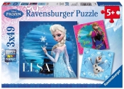 Ravensburger, Puzzle 3w1: Kraina Lodu - Elsa, Anna i Olaf (9269)