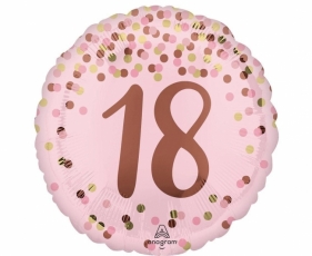 Balon foliowy Pretty pink 18th Birthday 46cm