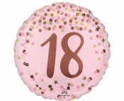 Balon foliowy Pretty pink 18th Birthday 46cm