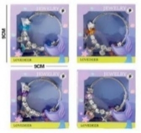 Bransoletka + charmsy 4 rodz 9x9cm