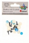 Oczy do maskotek plastikowe 10mm z mocowaniem 8szt