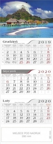 Kalendarz 2020 Trójdzielny Wakacje CRUX