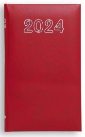Kalendarz 2024 tygodniowy Standard - czerwony