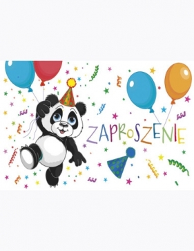 Zaproszenie Z 160x95 zest. 62139 Dziecięce - Balony, Chłopiec, Dziewczynka, Pandy, Urodziny