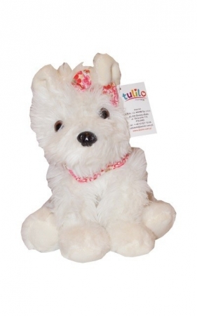 Pies Mikuś biały 20 cm (4759a)