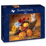 Bluebird Puzzle 1000: Martwa natura z kotkiem w tle (70069)
