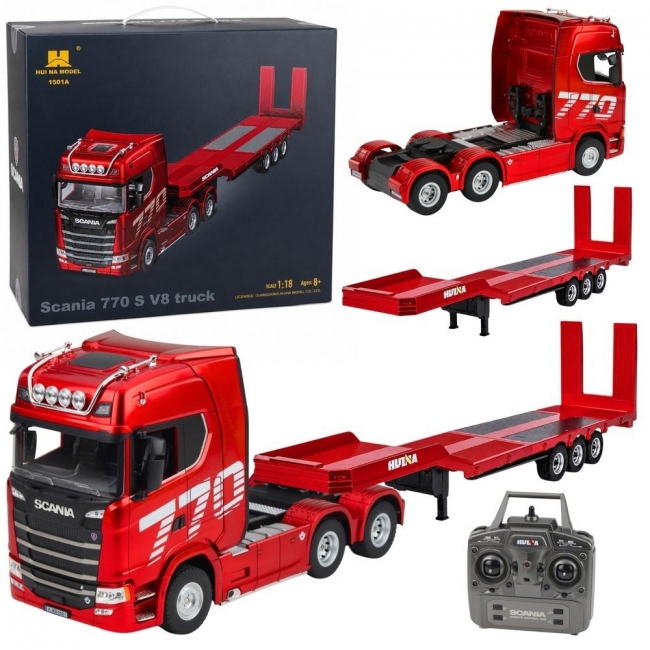 Ciężarówka Scania 770S RC z naczepą czerwona